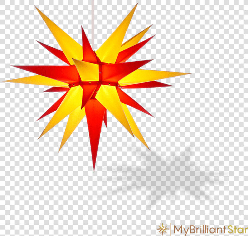 Original Herrnhut Paper Star  Yellow   Red    70 Cm   Erzgebirge Weihnachtsstern Mit Beleuchtung  HD Png DownloadTransparent PNG