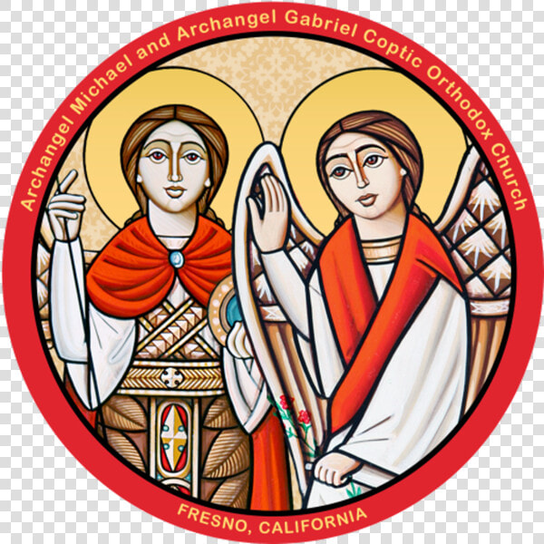 Archangels Michael  amp  Archangel Gabriel Coptic Orthodox   Archangel Gabriel Icon Coptic  HD Png DownloadTransparent PNG