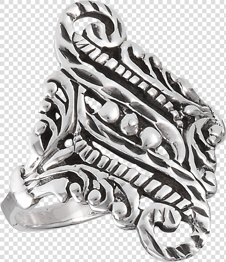 Sterling Silver Scrollwork Ring   Titanium Ring  HD Png DownloadTransparent PNG