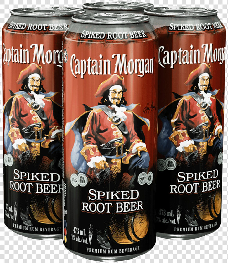 Captain Morgan Spiked Root Beer 4 X 473 Ml   Captain Morgan Root Beer  HD Png DownloadTransparent PNG