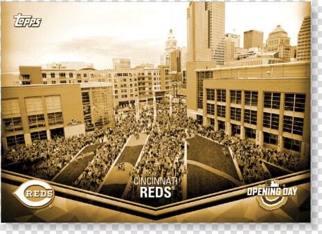 Cincinnati Reds 2018 Topps Opening Day Baseball Opening   Skyline  HD Png DownloadTransparent PNG