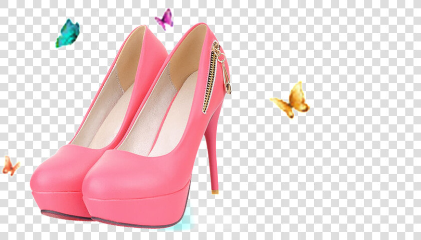 Zapato De Tacón Alto De Color Rosa   Basic Pump  HD Png DownloadTransparent PNG