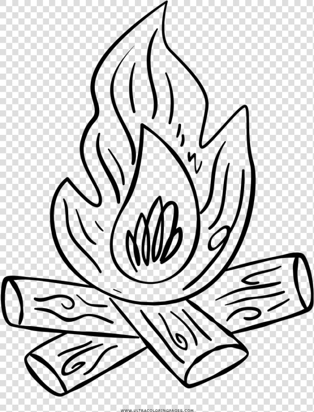 Bonfire Coloring Page   Imagenes Fogata Para Colorear  HD Png DownloadTransparent PNG