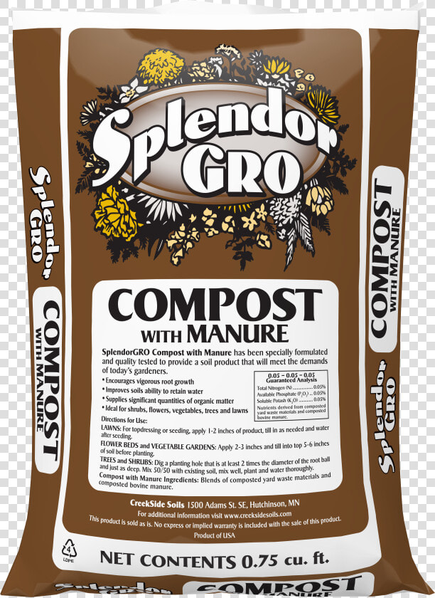 Splendor Gro Compost With Manure Bag   Puppy  HD Png DownloadTransparent PNG