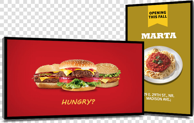 Digital Menu Board Kenya   Digital Signage Fast Food  HD Png DownloadTransparent PNG