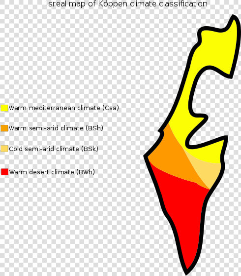 Israel Map Of Köppen Climate Classification   Koppen Climate Classification Israel  HD Png DownloadTransparent PNG