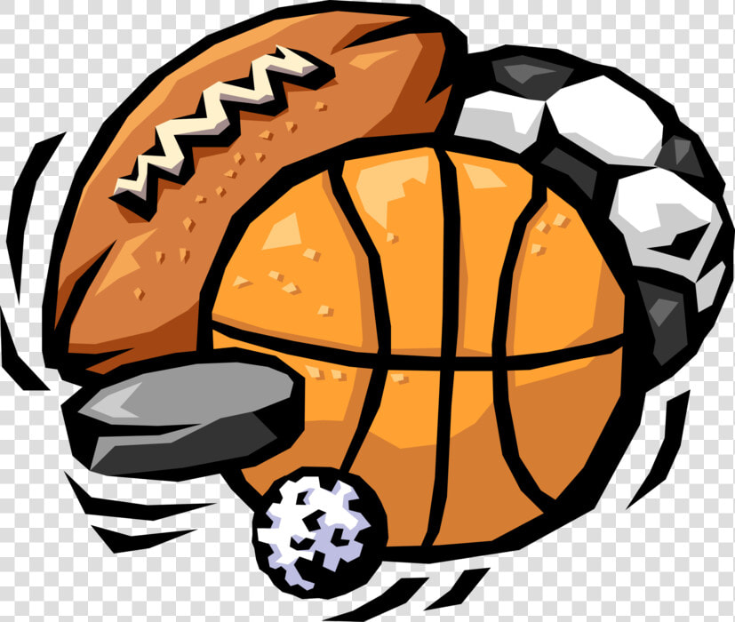 Vector Illustration Of Sports Balls With Football    Sport Balls Cartoon Png  Transparent PngTransparent PNG