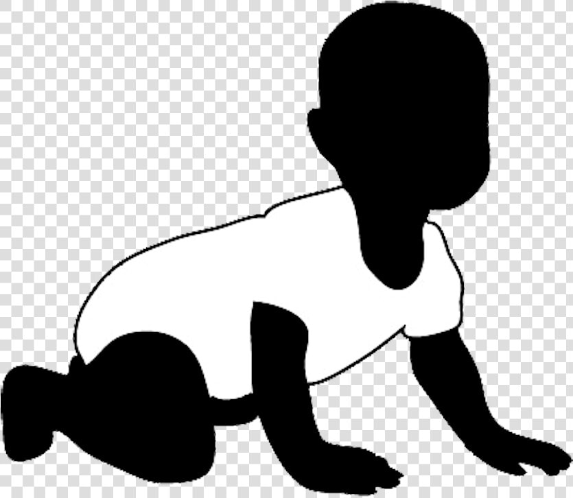 Baby Crawling   Baby Silhouette No Background  HD Png DownloadTransparent PNG