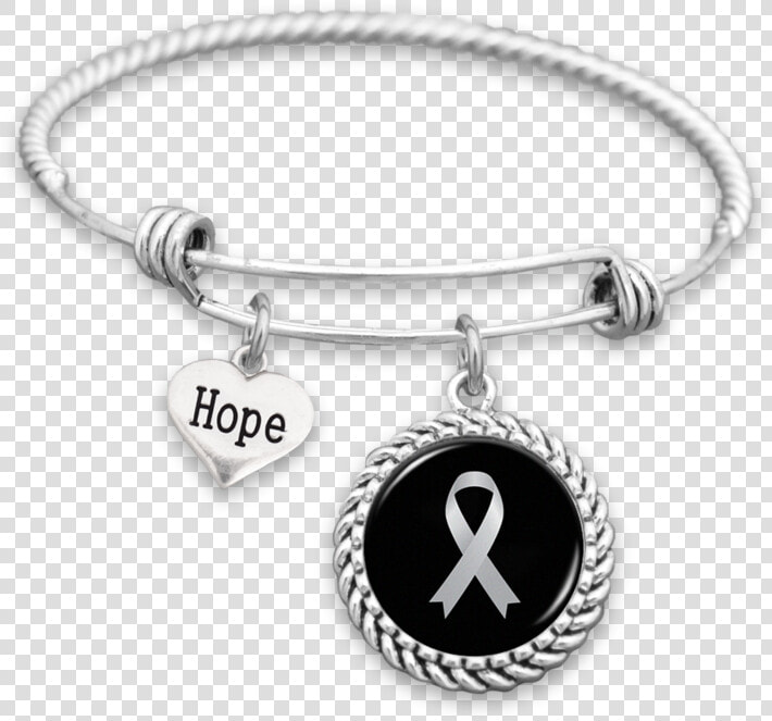 Lung Cancer Awareness Ribbon Hope Charm Bracelet  HD Png DownloadTransparent PNG