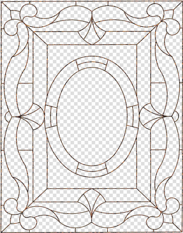 Transparent Thin Circle Png   Motif Dessin De Faux Vitrail Quadrillé  Png DownloadTransparent PNG