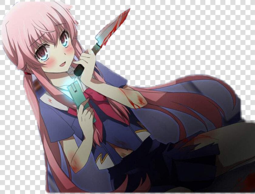 Transparent Yandere Png   Yuno Gasai Yandere Face  Png DownloadTransparent PNG