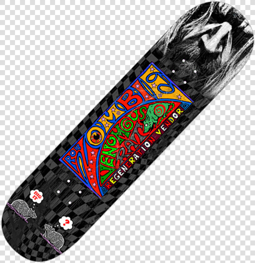 Rob Zombie Checkerboard Vrrv Skate Deck   Rob Zombie Skate Deck  HD Png DownloadTransparent PNG