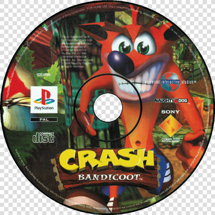 Crash Bandicoot Ps1 Disc  HD Png DownloadTransparent PNG