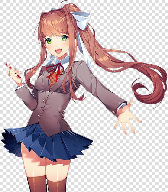 Doki Doki Literature Club Sprites Monika   Png Download   Doki Doki Literature Club Monika  Transparent PngTransparent PNG