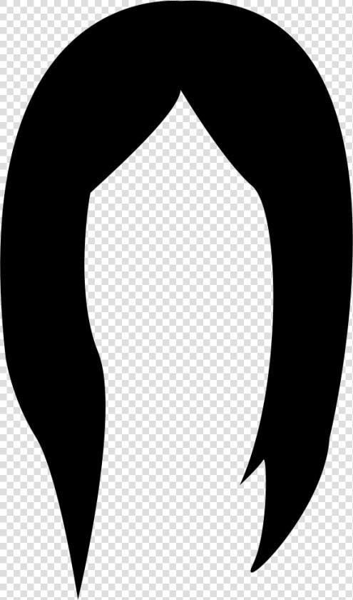 Hair Wig Long And Black Shape   Wig Symbol  HD Png DownloadTransparent PNG