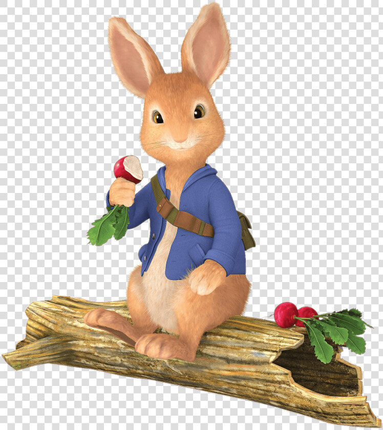 Peter Rabbit Sitting On Tree Trunk Clip Arts   Peter Rabbit And Friends Hd  HD Png DownloadTransparent PNG