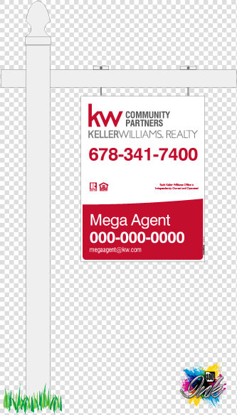 Keller Williams Community Partners Post  amp  Arm Sign   Keller Williams Realty  HD Png DownloadTransparent PNG