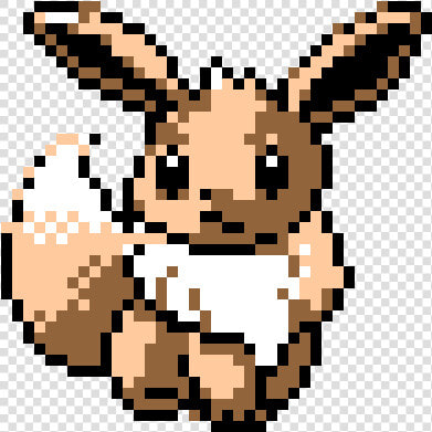 Pixel Art Pokemon Evoli  HD Png DownloadTransparent PNG