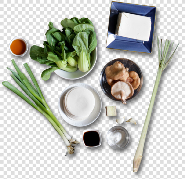 Tofu Ravioli With Glazed Baby Bok Choy Leaves   Dish  HD Png DownloadTransparent PNG