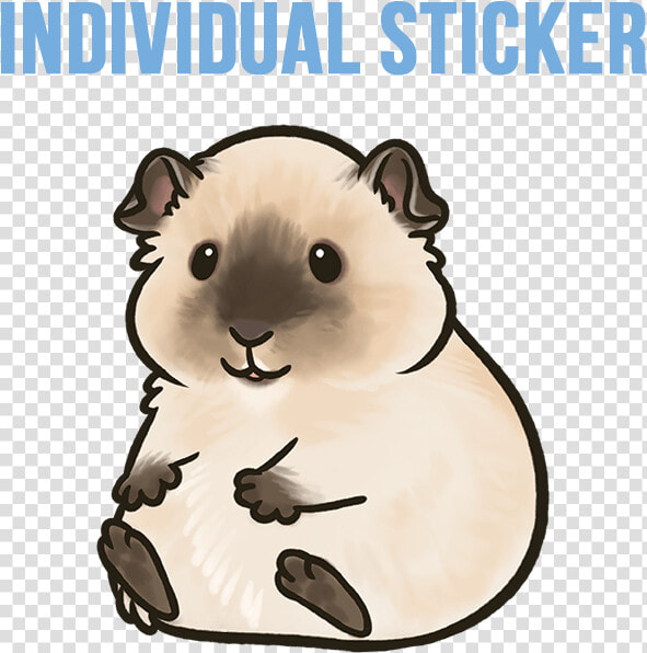 Californian Guinea Pig Sticker 3 Sizes Available   Cartoon Guinea Pig Outline  HD Png DownloadTransparent PNG