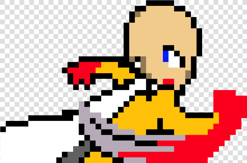 Pixel Art One Punch Man   Png Download   Pixel Smiley Face Gif  Transparent PngTransparent PNG