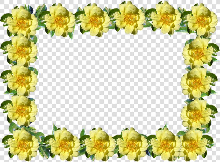 Frame Border Rose Free Picture   Yellow Flower Frame Png  Transparent PngTransparent PNG