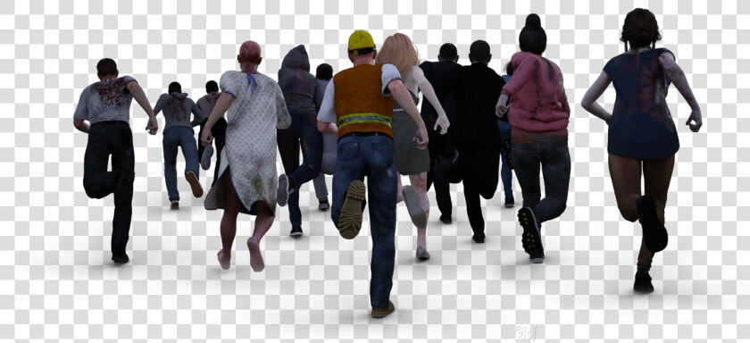 Just A Zombie Crowd To Chase You   Crowd  HD Png DownloadTransparent PNG