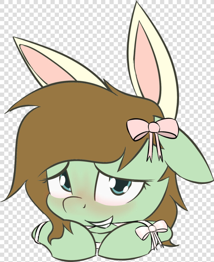 Lofis  Bedroom Eyes  Biting  Blushing  Bow  Bunny Ears    Cartoon  HD Png DownloadTransparent PNG