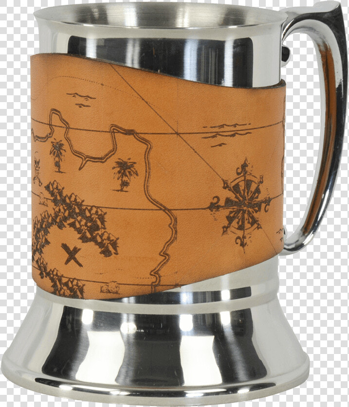 Pirate Map Tankard With Leather Wrap   Tankard  HD Png DownloadTransparent PNG