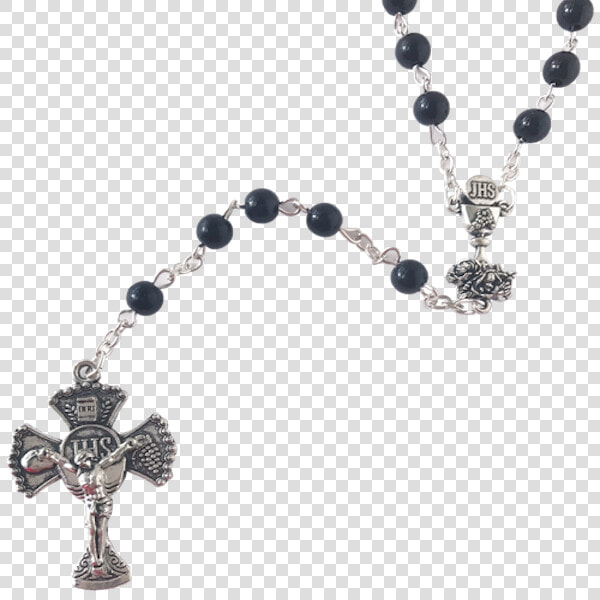 Black First Communion Rosary   Bead  HD Png DownloadTransparent PNG