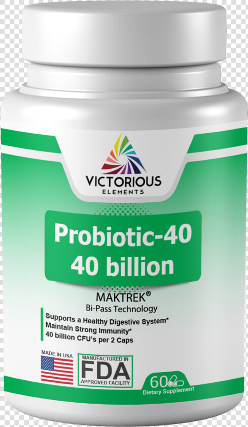 Probiotic 40 60 Caps   Agaricus  HD Png DownloadTransparent PNG