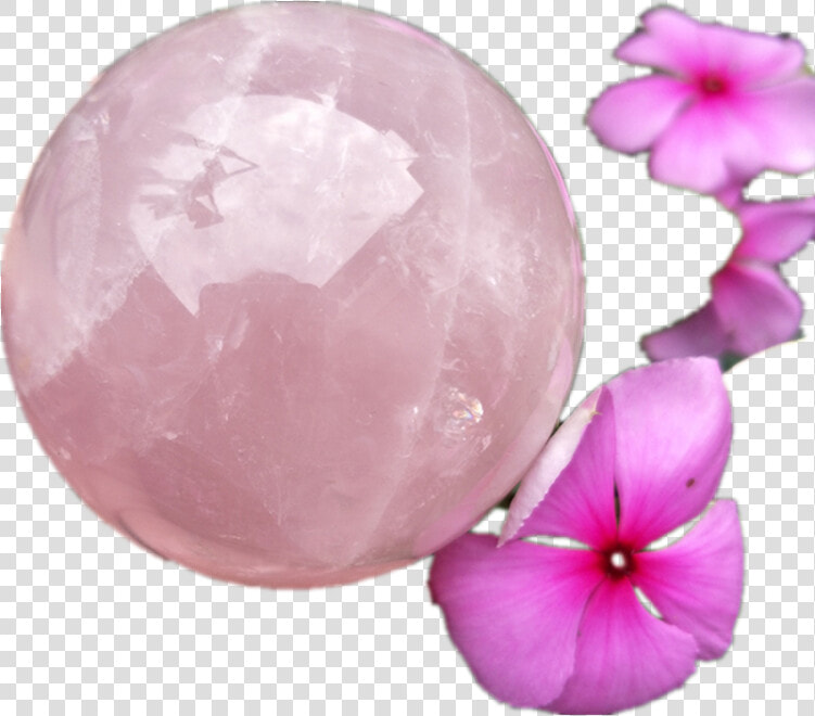 Large Pink Crystal Sphere Natural Specimen Rose Quartz   Impatiens  HD Png DownloadTransparent PNG