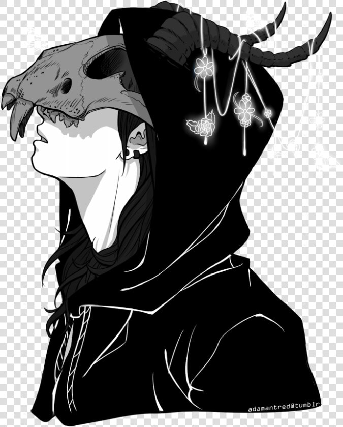 Speed Drawing Cemetery   Anime Guy With Skull Mask  HD Png DownloadTransparent PNG