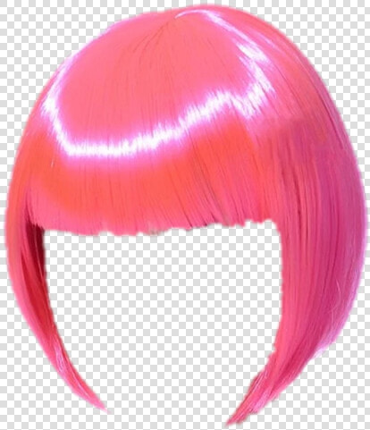  hair  wig  wigs  haircut  hairstyle  hairdo  pink   Wig Red Bob Transparent  HD Png DownloadTransparent PNG