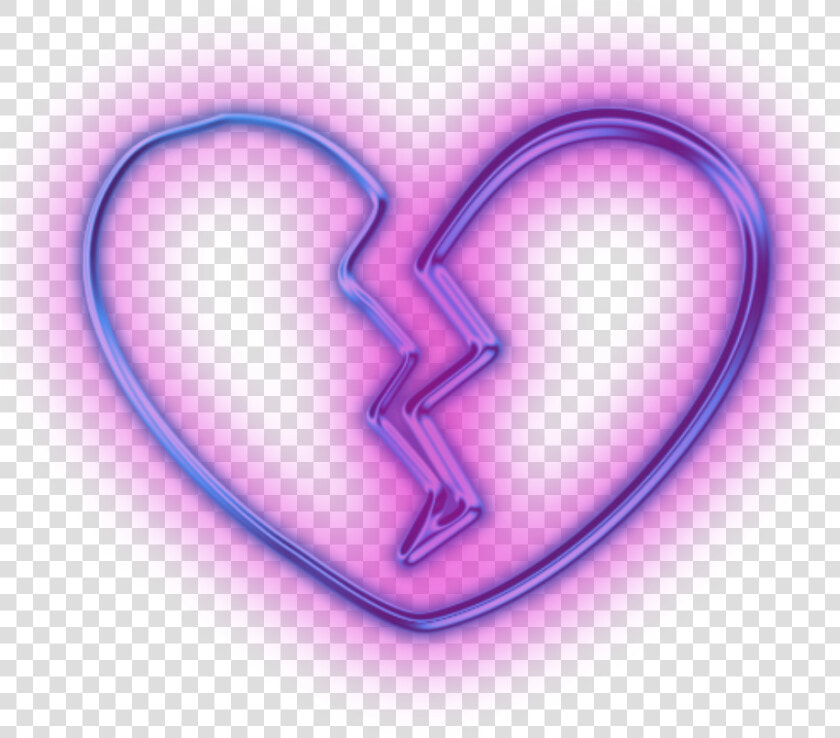 Transparent Neon Tumblr   Neon Broken Heart Png  Png DownloadTransparent PNG