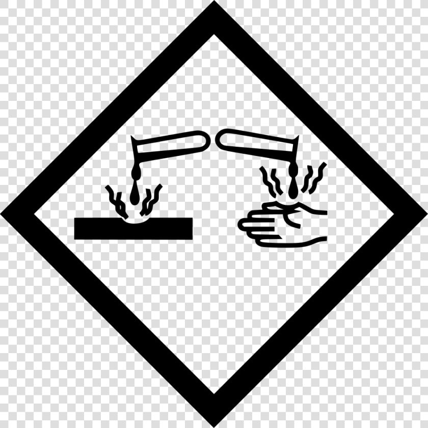 Hazard Warning Label Corrosive  HD Png DownloadTransparent PNG