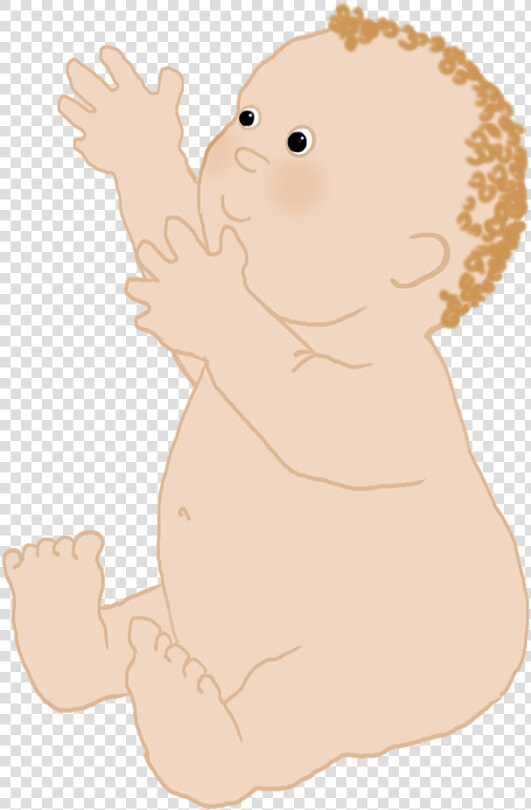 Cute Baby With Blond Curls   Illustration  HD Png DownloadTransparent PNG