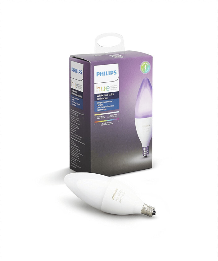 Philips Hue White And Color Ambiance Single Bulb E12   Philips Hue Candle E14  HD Png DownloadTransparent PNG