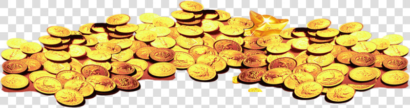 Gold Coin Heap   Pile Of Gold Coins  HD Png DownloadTransparent PNG