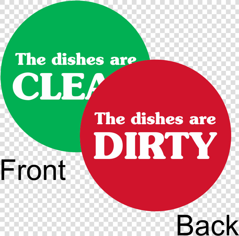 Dishes Dirty   Clean 2 sided Magnetic Status Labels   Circle  HD Png DownloadTransparent PNG