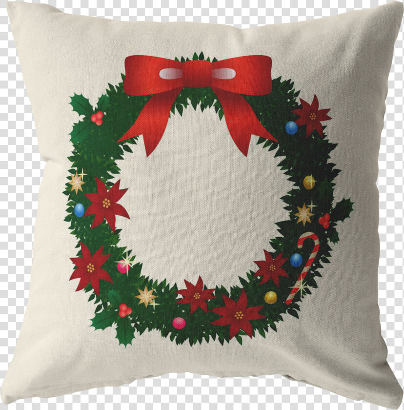 Christmas Wreath Decorative Stuffed Pillows   Day International Plastic Bag Free Day  HD Png DownloadTransparent PNG