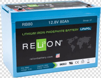 Rb80 Lithium Ion Battery   Relion Battery  HD Png DownloadTransparent PNG