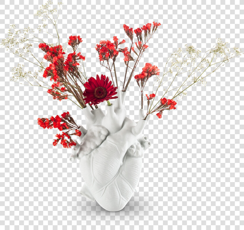 Love Bloom Heart Shaped Vase Seletti   Heart Vase  HD Png DownloadTransparent PNG