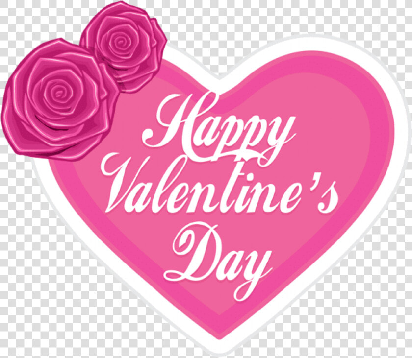 Happy Valentine S Day In Pink Heart   Happy Valentines Day Pink Heart  HD Png DownloadTransparent PNG