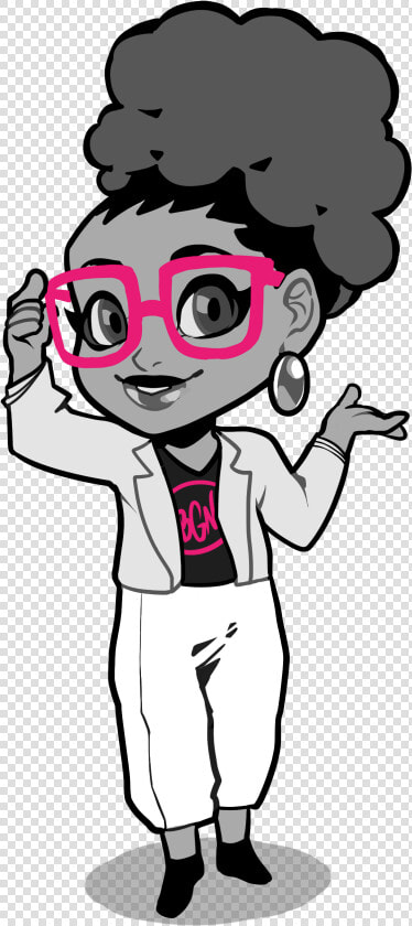 Black Girl Nerds Logo Clipart   Png Download   Smart Black Girl Cartoon  Transparent PngTransparent PNG