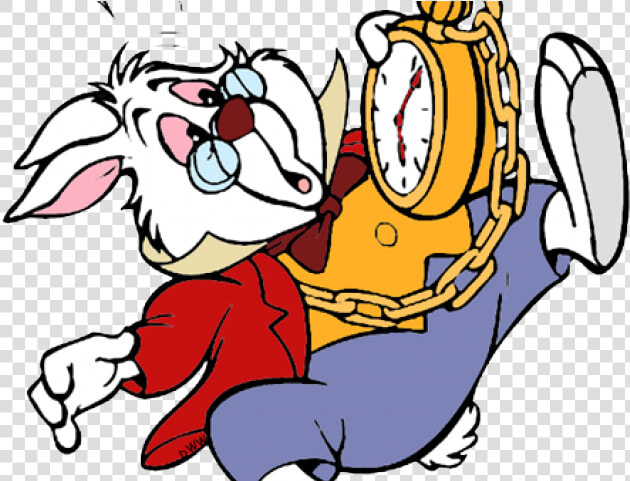 Alice In Wonderland Clipart White Rabbit   Alice In Wonderland Rabbit With Watch  HD Png DownloadTransparent PNG