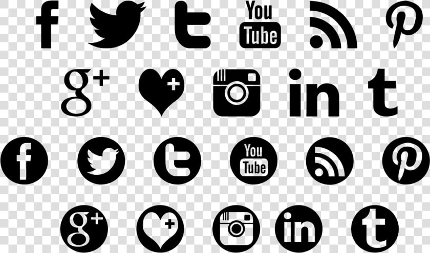 Social Media Logos Png No Background   Social Media Icons Black Transparent  Png DownloadTransparent PNG