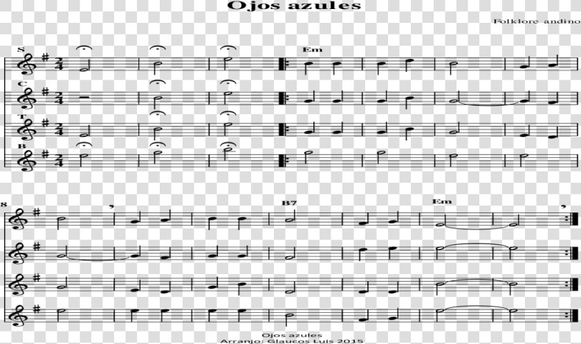 Ojos Azules Png   Png Download   Sheet Music  Transparent PngTransparent PNG