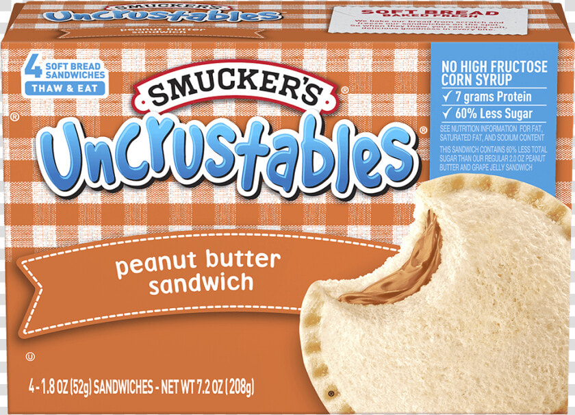 Smuckers Peanut Butter Uncrustables  HD Png DownloadTransparent PNG