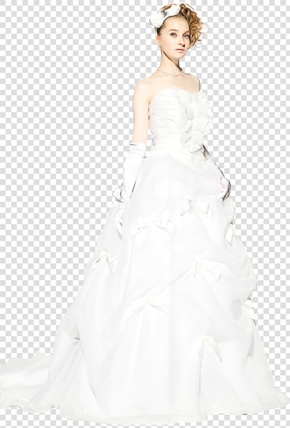 Wedding Dress Satin Shoulder Gown   Girl In Wedding Dress Transparent Background  HD Png DownloadTransparent PNG